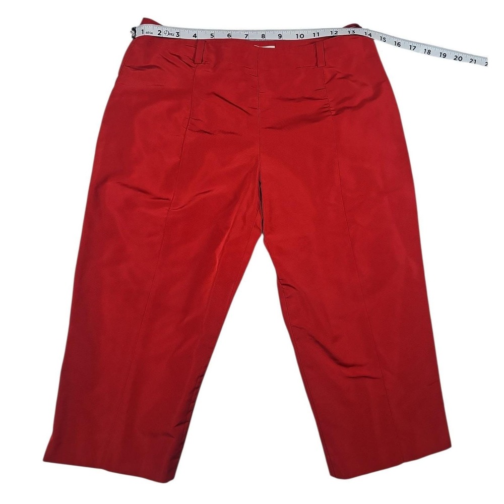 Miu Miu Cropped Culottes Wide Leg High Waist Capris 1997/1998  Red IT38/US4 Nwot - Picture 7 of 10